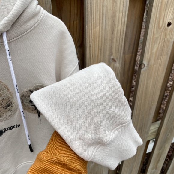 Palm Angels Boxy Teddy Bear Heavyweight Designer Hoodie - Picture 6 of 9